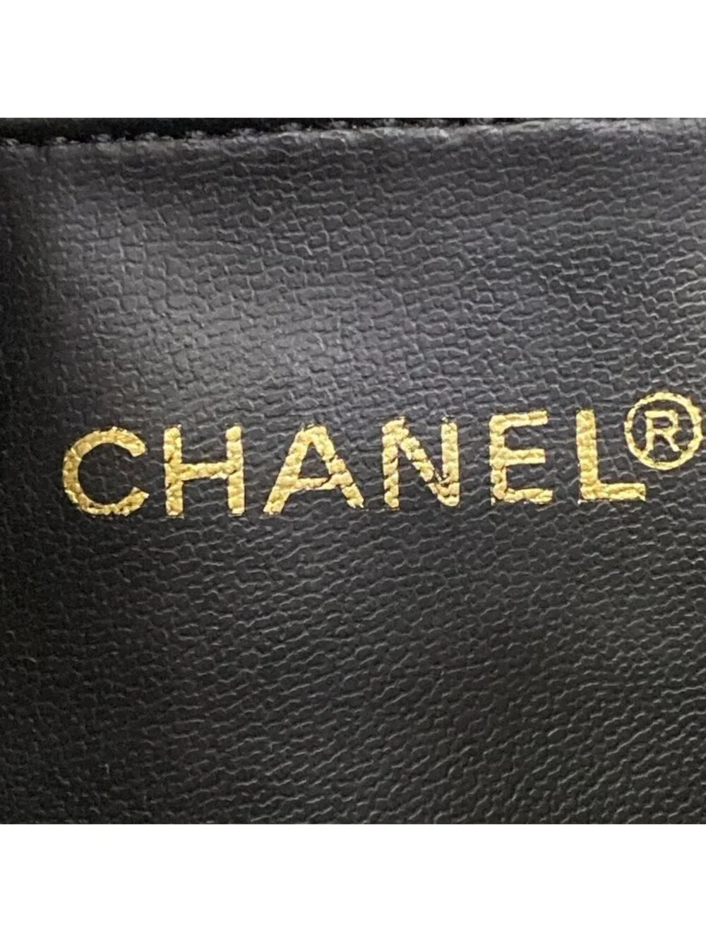 Chanel Shoulder Bag Black Chain Gold Lambskin